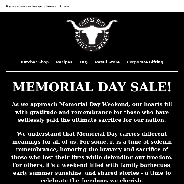 Memorial Day Sale! 15% Off Site Wide!