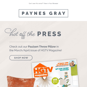 Paynes Gray In The Press 🗞 HGTV March/April Issue