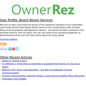 The OwnerRez Blog - User Profile: Beach Resort Services