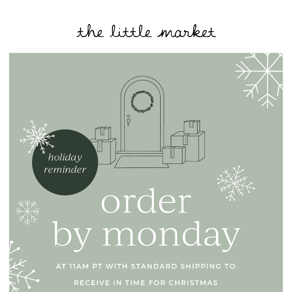 Last Chance for Standard Shipping