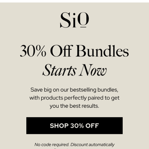 Grab Your 30% Off on SiO Beauty Bundles Now!