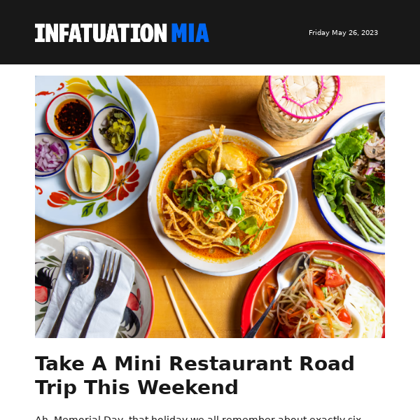 Take A Restaurant Road Trip This Weekend