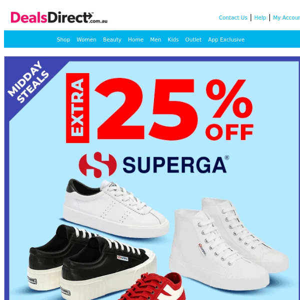 EXTRA 25% Off Superga Footwear - DealsDirect