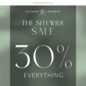 Hard Launching Fall with 30% Off Everything