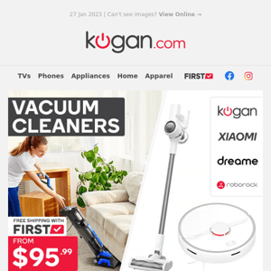 Vacuums from $95.99 - Robot Vacuums, Stick Vacs & More!