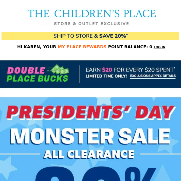 Presidents' Day Clearance BLOWOUT: ALL up to 80% OFF!