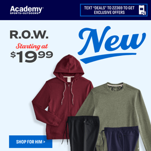 New Fall FREELY and R.O.W styles, starting at $19.99