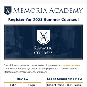 Memoria Academy | Summer Courses