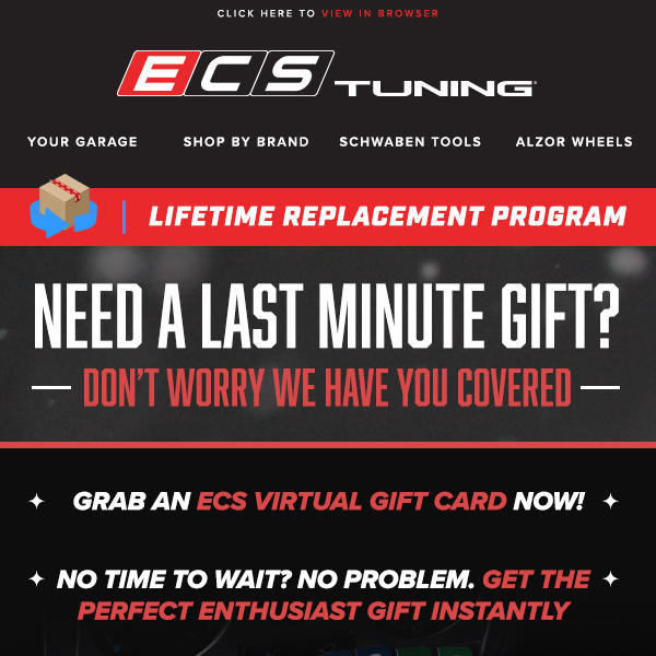 Don't Forget The Enthusiast In Your Life - Last Minute Virtual Gift Cards