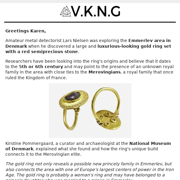 New Royal Ring💍 Discovered in Denmark