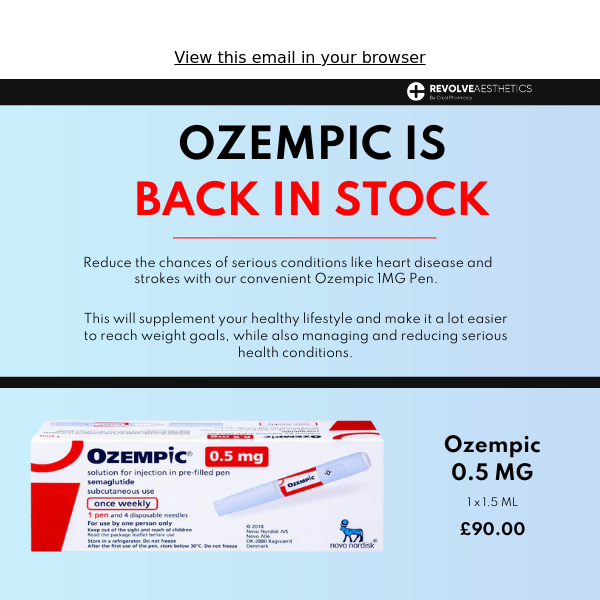 OZEMPIC is BACK in STOCK! 🔥 (Limited Stock)