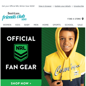 Get your Official NRL Fan Gear Today!