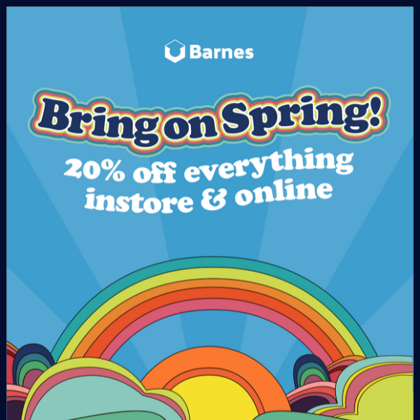 🌈 Bring on Spring, 20% off storewide!