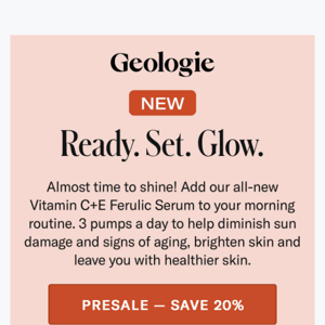 ⚡ PRESALE: 20% OFF our brand-new Super Serum