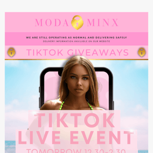 YOU'RE INVITED TO OUR TIKTOK LIVE 💓🛍️