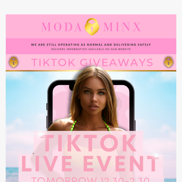 YOU'RE INVITED TO OUR TIKTOK LIVE 💓🛍️