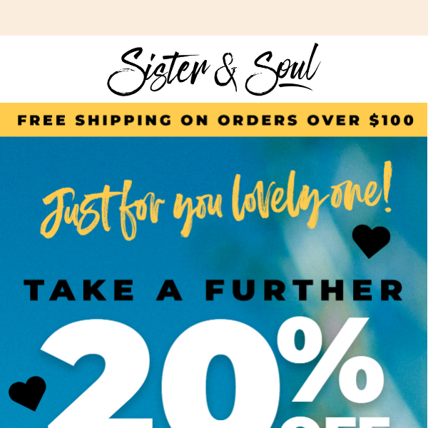 Take A Further 20% OFF Sale Sale! 💛 Enjoy!