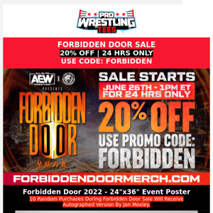 AEW x NJPW Forbidden Door Sale Starts Now