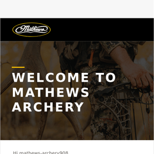 Your Mathews Archery account has been created!