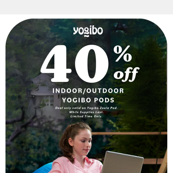 40% OFF | Indoor/Outdoor Hybrid Bean Bag