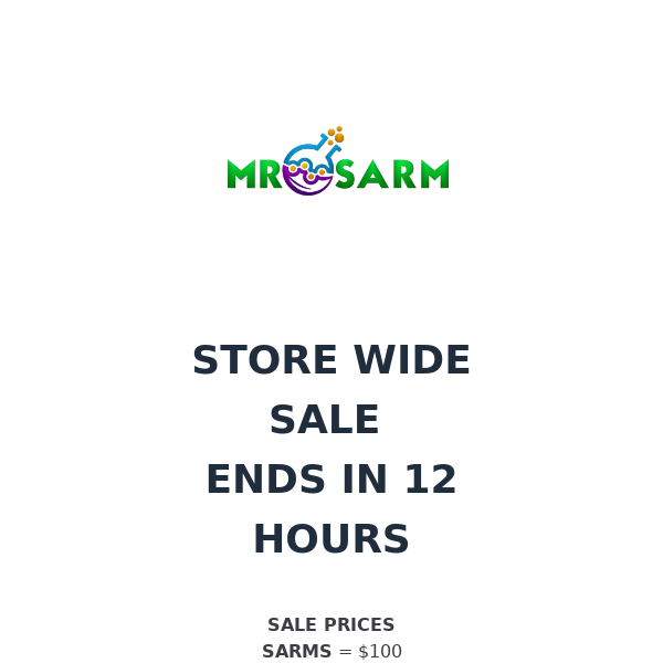 12 HOURS LEFT ON OUR SALE