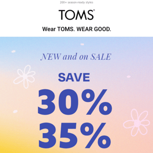 New & on SALE: Save 30%, 35%, 40% or more