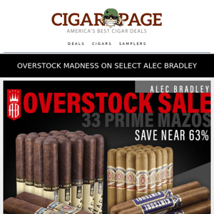 Alec Bradley overstock-a-saveathon