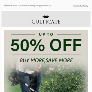 Don't lose out on up to 50% off