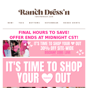 FINAL HOURS to save 30% 💕