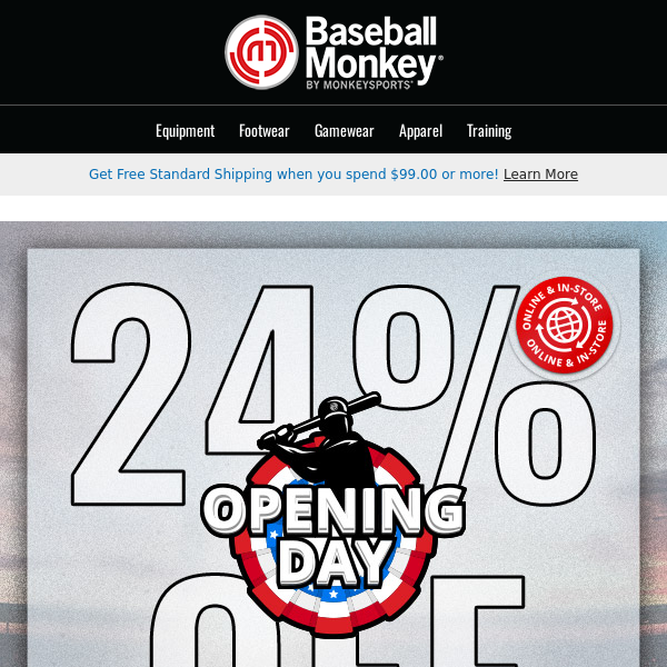 Score Big on Opening Day! 24% Off Clearance Bats & Cleats - Shop Now! ⚾🎉