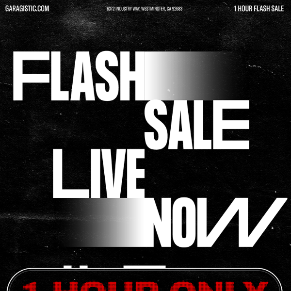 ⏰ Garagistic 3H Flash Sale - 10% Off Orders Over $100!