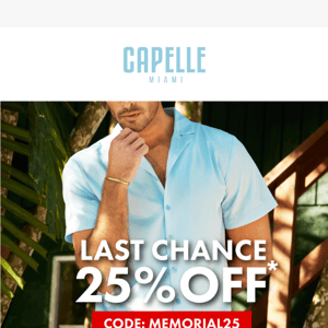 Last Chance, Memorial Day SALE!