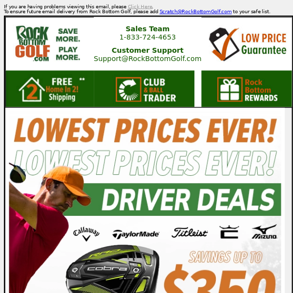 NEW LOWER PRICES 🔥 DRIVER BLOWOUT SALE!