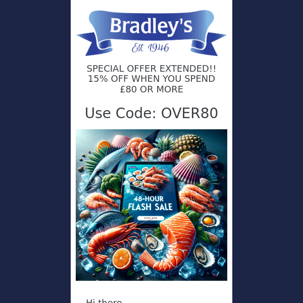 Offer Extended - 15% Off When you spend £80