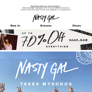 Nasty Gal takes Mykonos 🌊🏝️