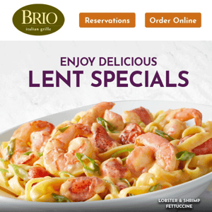 Seasonal Specials Are Back, Just In Time For Lent - Order Now!