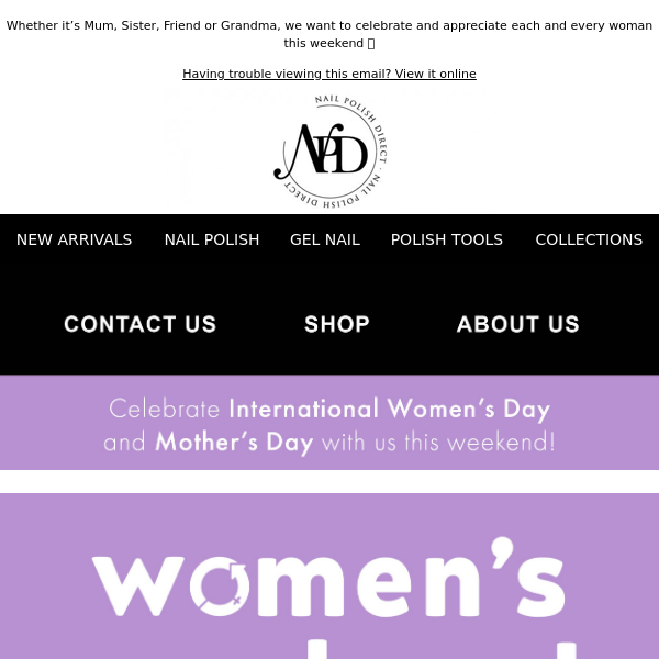 It's International Women's Day 💜 To celebrate we asked YOU to take part in our Women's Weekend campaign.