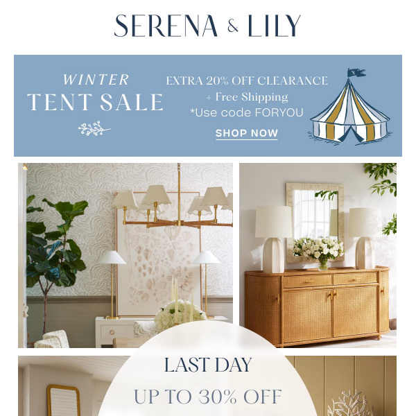 Ends Today: Up to 30% Off Lighting & Mirrors