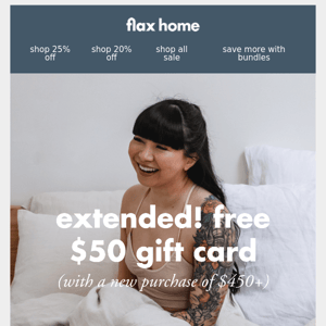 OFFER EXTENDED | A $50 Gift Card On Us