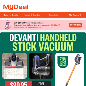 Selling Fast: 2-in-1 Stick Vac Now $99.95