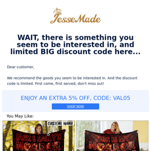 WAIT, there is something you seem to be interested in, and limited BIG discount code here...