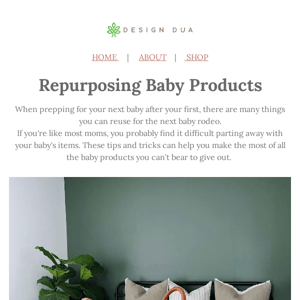 5 Creative Ways To Reuse Your Baby Essentials