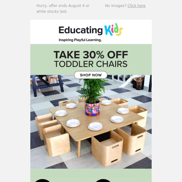 🪑Take 30% Off Toddler Chairs🪑