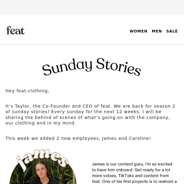 Sunday Stories are back!