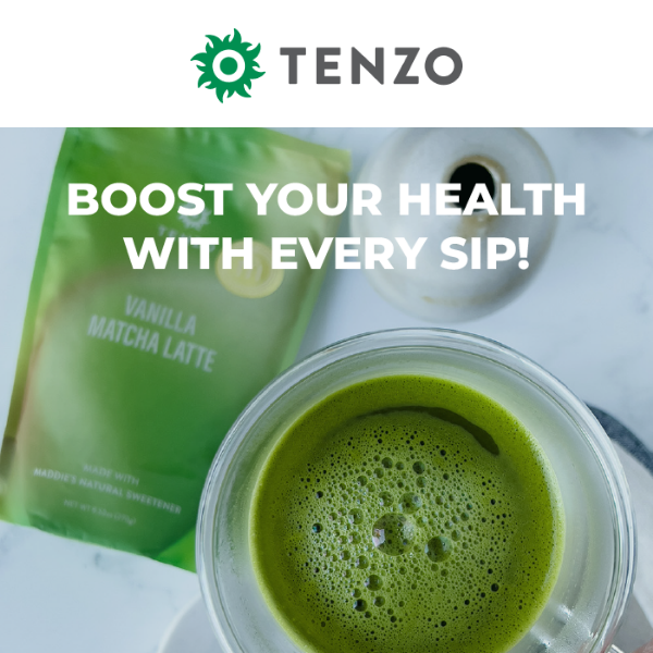 Don't Miss Out: Tenzo's Vanilla Matcha Latte is Stirring Up a Buzz! 🐝🍵"