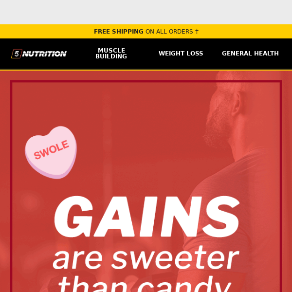 No Valentine's candy is sweeter than gains ❤️