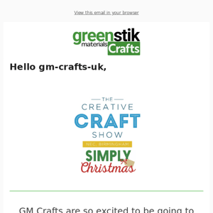 GM Crafts will be at The Creative Craft Show - Birmingham