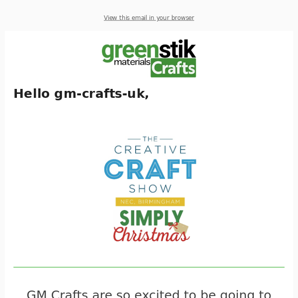 GM Crafts will be at The Creative Craft Show - Birmingham