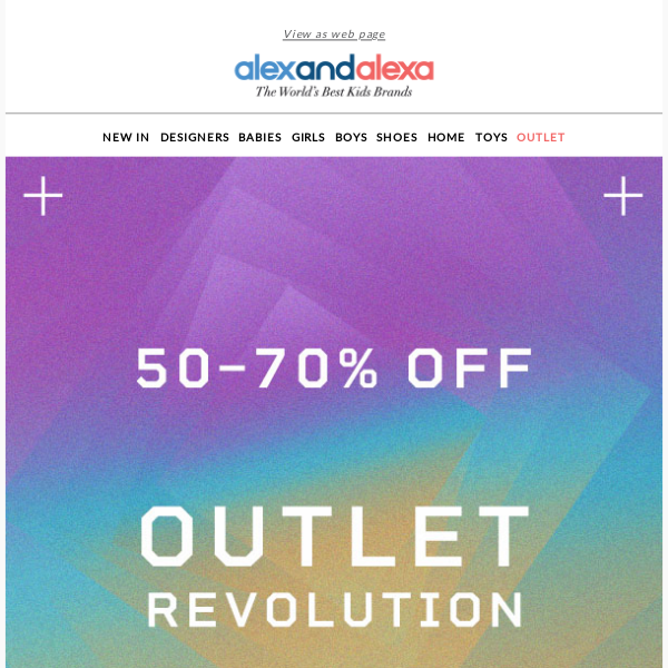 Outlet revolution 50-70%! 💣