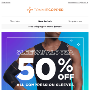 Muscle pain? 50% off Compression Sleeves will help!